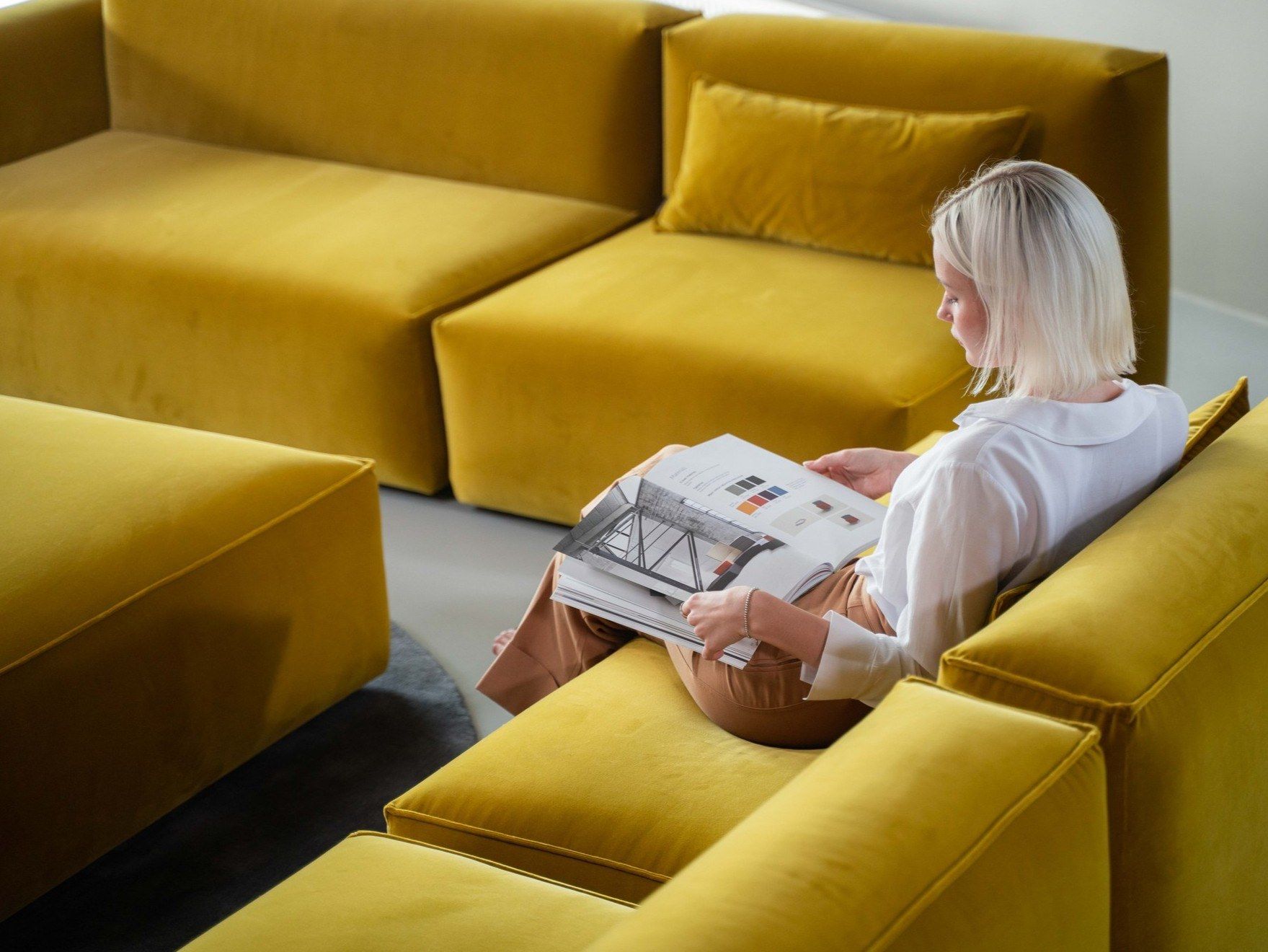 Модульный бархатный диван Intuit by Softrend Дон ARCH-00022924 - Вид №8