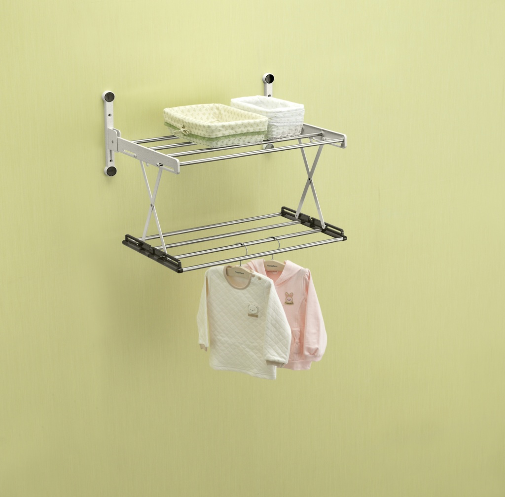 Двухуровневая сушилка для белья на стену Веллекс RH (2 полочки) RH2080 (Длина - 84см) SensPa sun-id-2005450