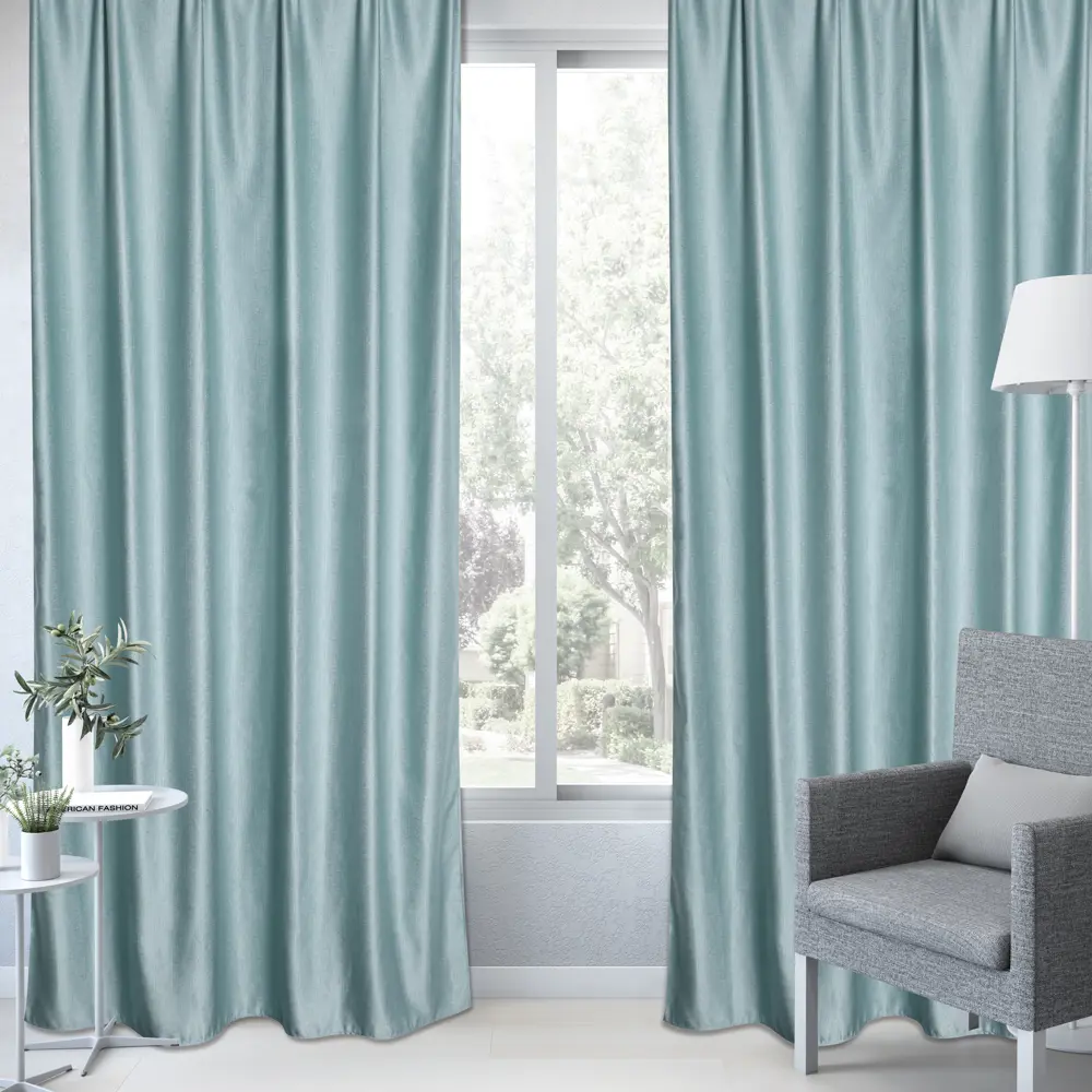 Штора на ленте Inspire Olmo 160x280 см цвет голубой 88311136 STLM-2175822  - Вид №5