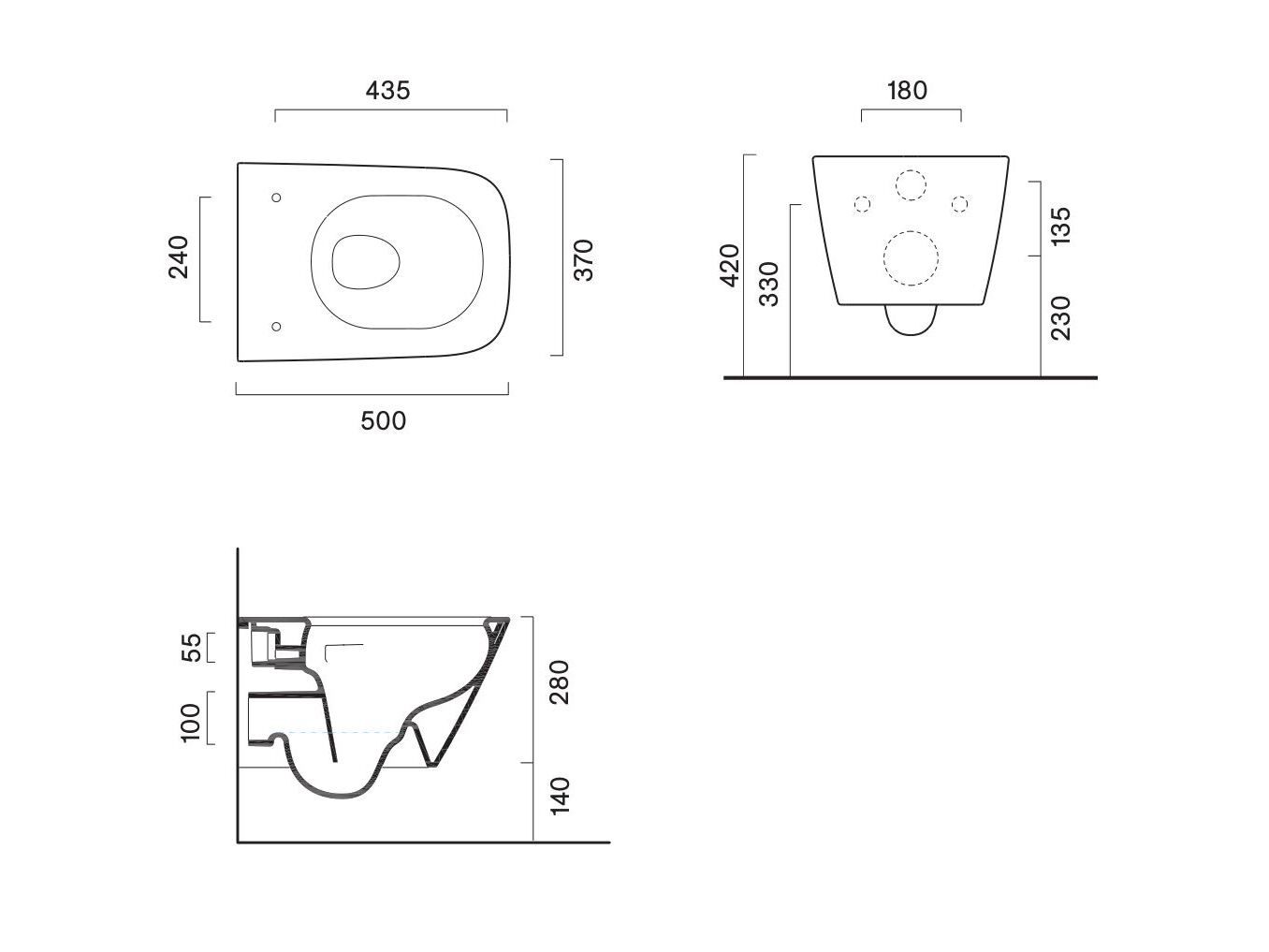 Подвесной туалет без бриды CERAMICA CATALANO ARCH-00105294 - Вид №3