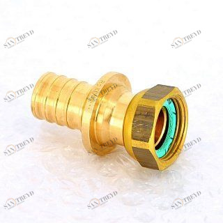 REHAU Муфта надвижная с накидной гайкой ВР 25х3/4" RAUTITAN RX бронза 366079