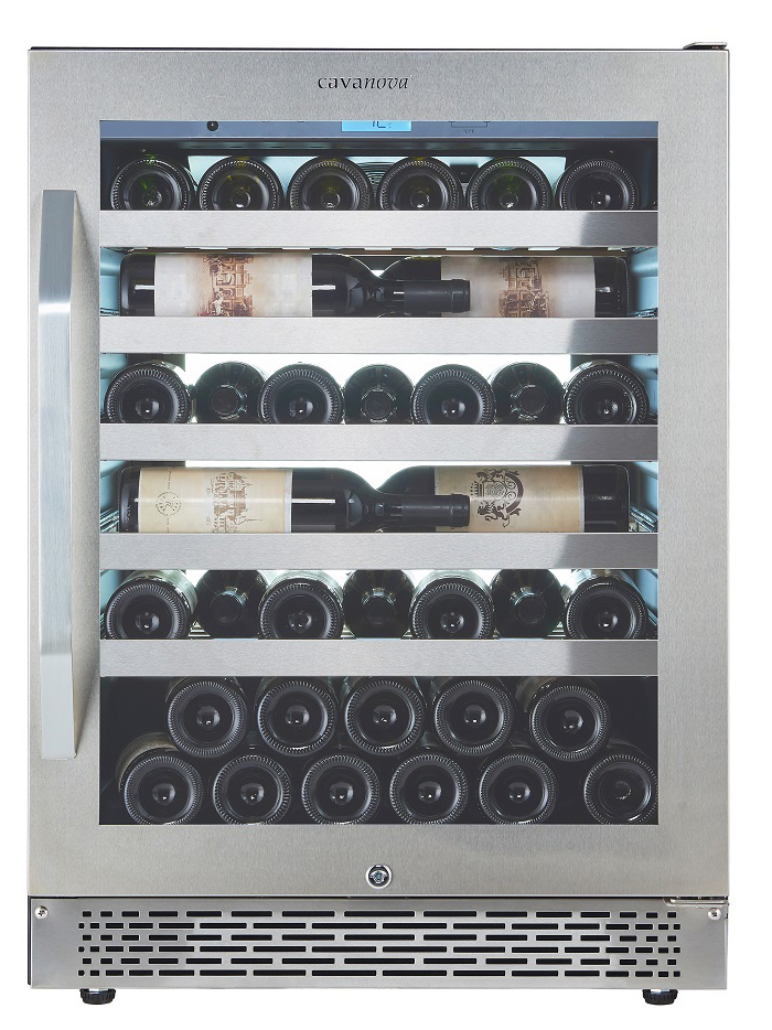 9189162 Винный шкаф Cavanova CV045-1TL серебристый STDN-0033727 - Вид №8