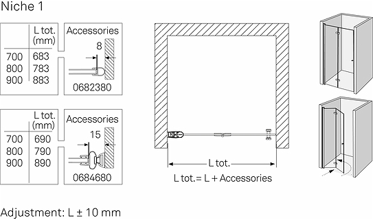 59801197 Душевая дверь складывающаяся IFO Space, SPNKB 800 правая - Вид №10