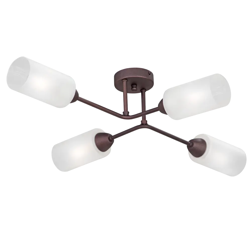 Люстра потолочная Vitaluce Скарлетт 4 лампы 12м² E27 цвет коричневый STLM-2134766