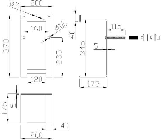 Ponte Giulio Кронштейны крепления подвесной сантехники Bagnocucciolo®-standard B41dds06 - Вид №4