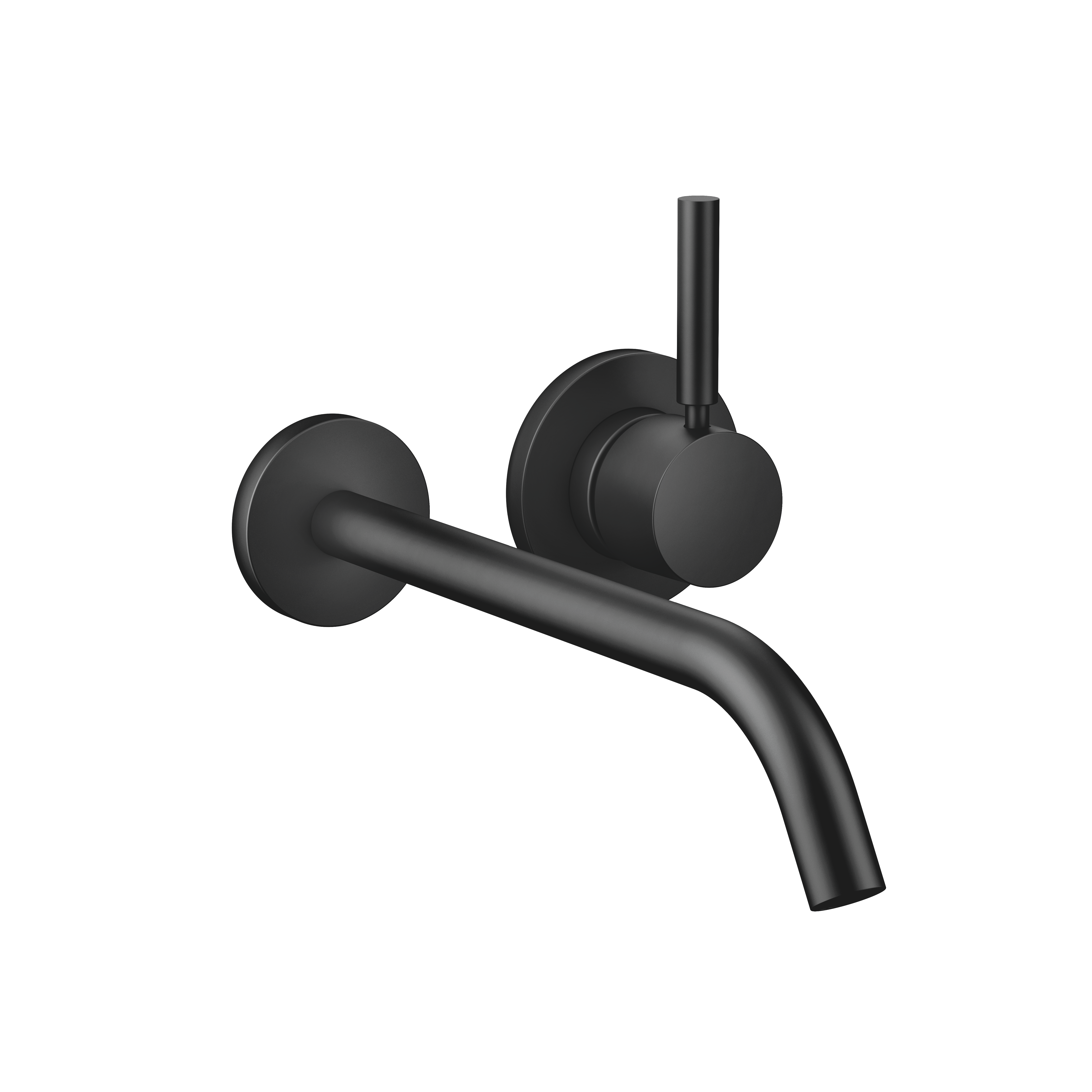 МЕТА Смеситель для раковины однорычажный настенный без донного клапана - матовый черный 36861660-33 DornBracht 