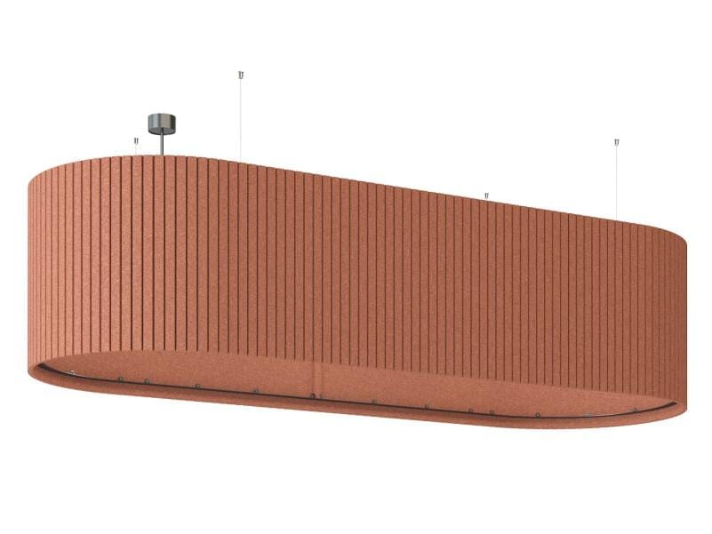 Рециркулированный пластичный акустический подвесной светильник IMPACT ACOUSTIC® UMBRA LONG ARCH-00072340