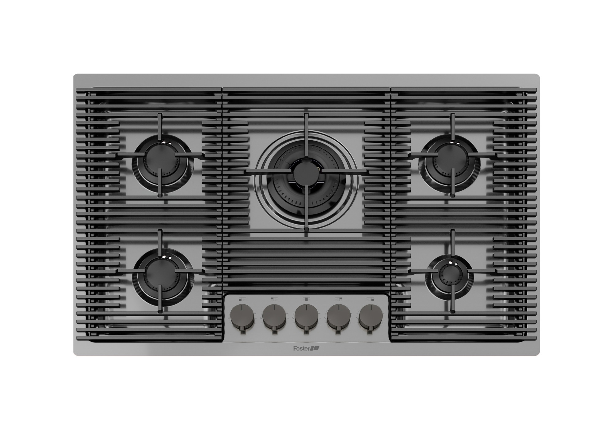 7682006 Варочная панель Milanello Gun Metal 5F - 7682006 Fosterspa 