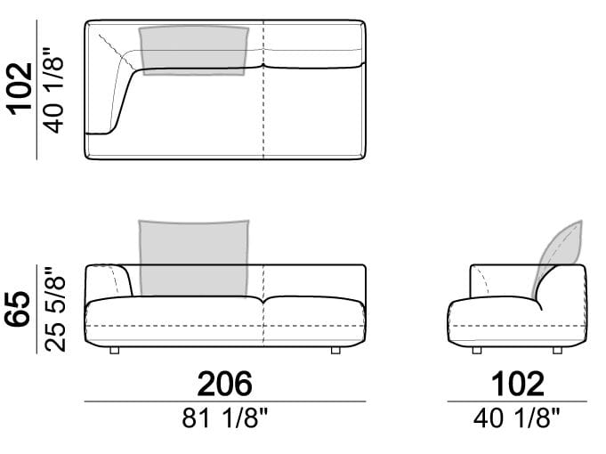 3-местный тканевый секционный диван Arketipo Starman ARCH-00099910 - Вид №15