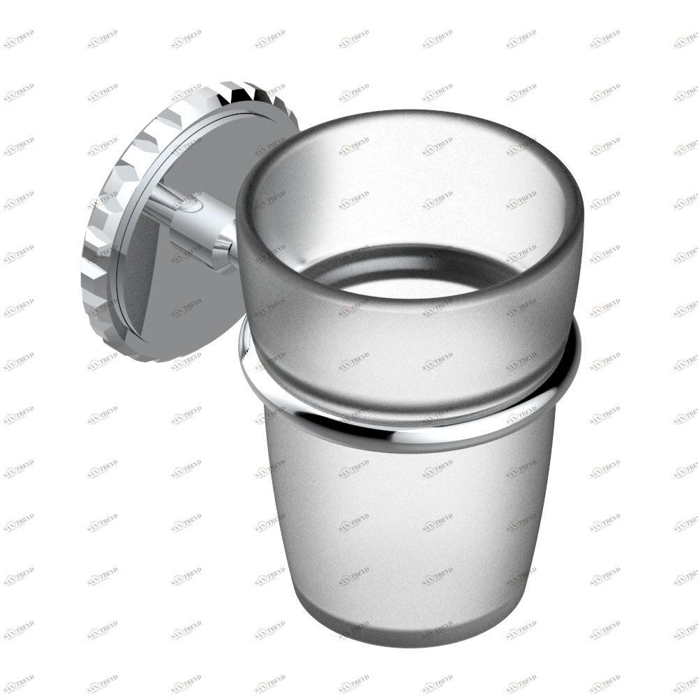 G9E-536 Стакан настенный для зубных щёток Thg-paris System métal quadrillé Хром G9E-536 CAT.A