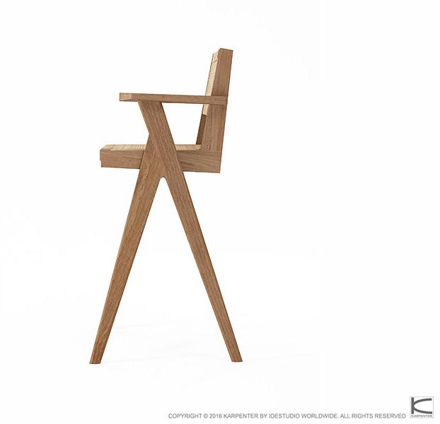 KARPENTER Детский стульчик из тика и веревки с подлокотниками Tribute Tb10-t - Вид №4