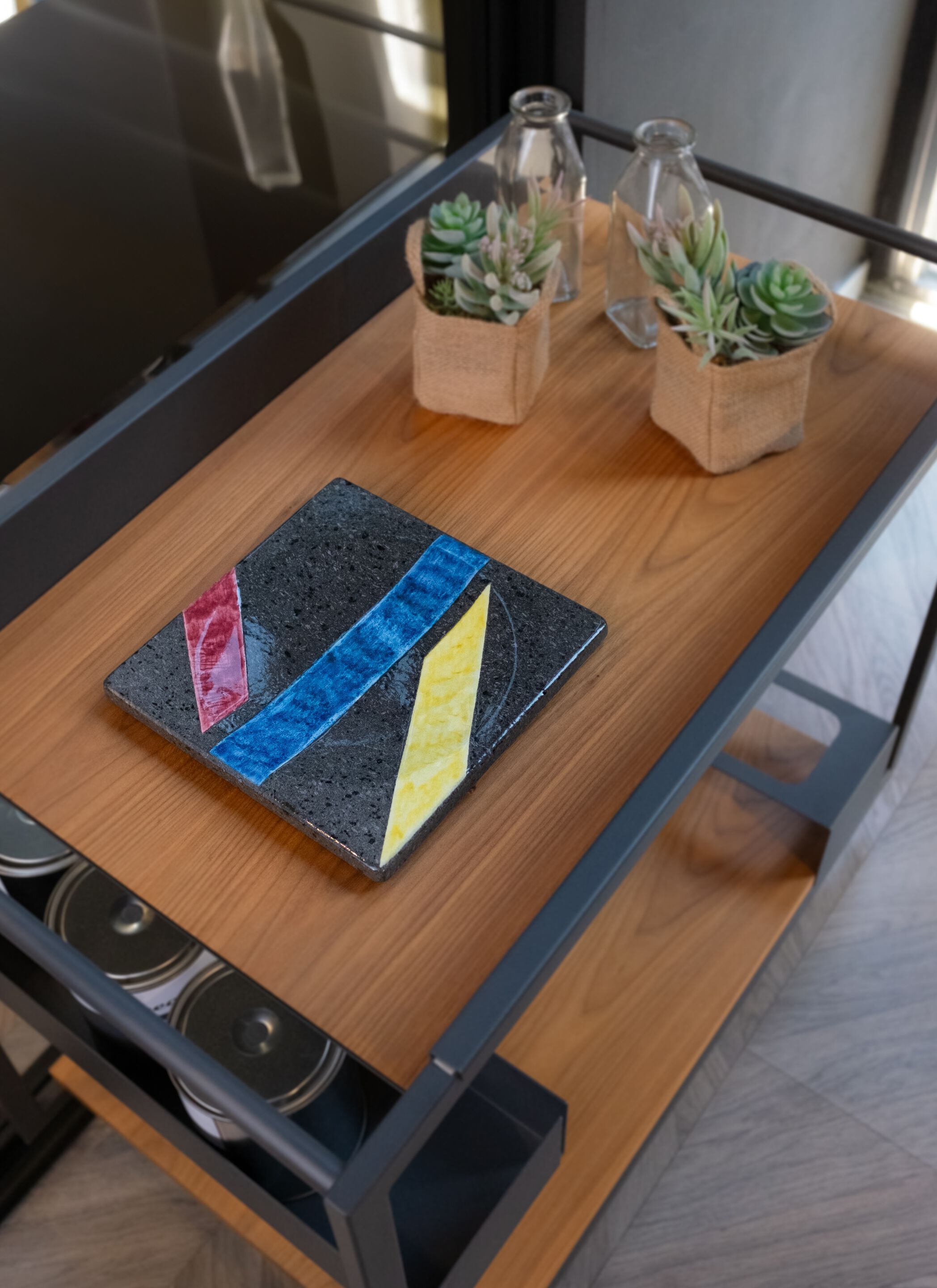 Scavatasche / квадратный центральный элемент из лавового камня Etnea Cuorelavico тропы ARCH-00038937 - Вид №4