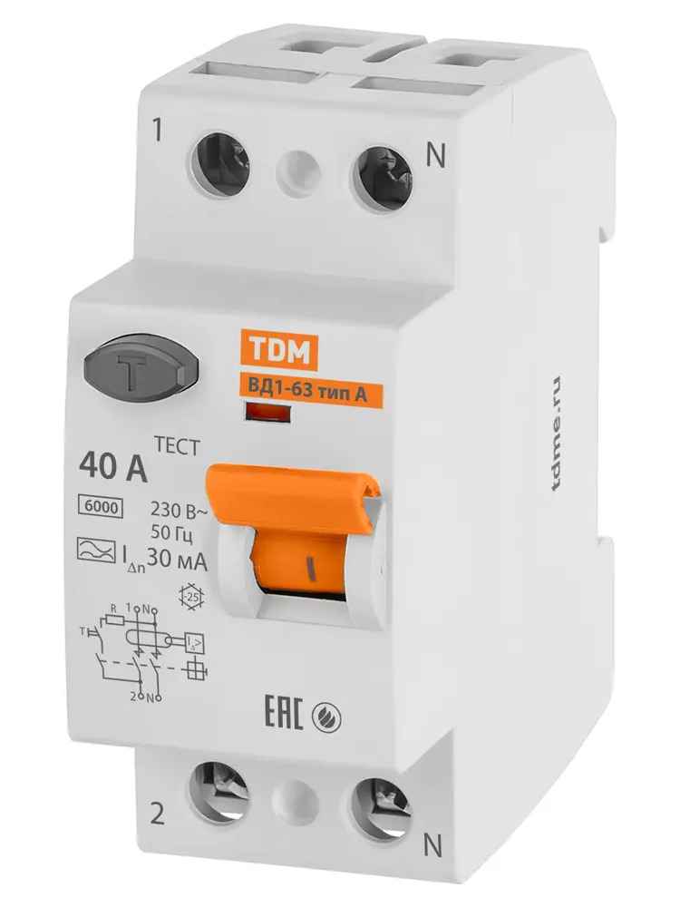 УЗО TDM Electric ВД1-63 — защита от поражения током и возгораний 89347150