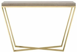 FRATO Прямоугольная консоль из латуни и дерева Johannesburg Ffu090006aae
