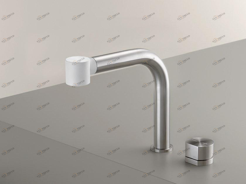 Ceadesign Смеситель для кухни из нержавеющей стали на два отверстия с выдвижным ручным душем Neutra Neu 54