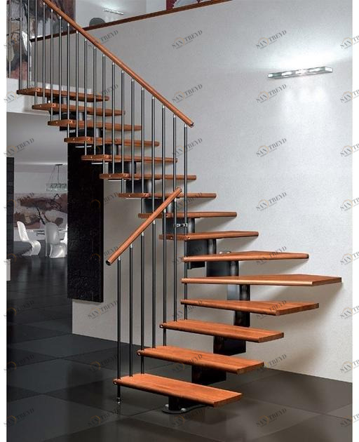 MOBIROLO Самонесущая модульная открытая лестница из бука sun-id-1410031