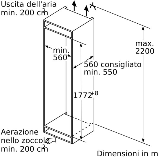 Siemens Комбинированный встроенный холодильник с морозильной камерой Iq500 Ki86nhd30  - Вид №4