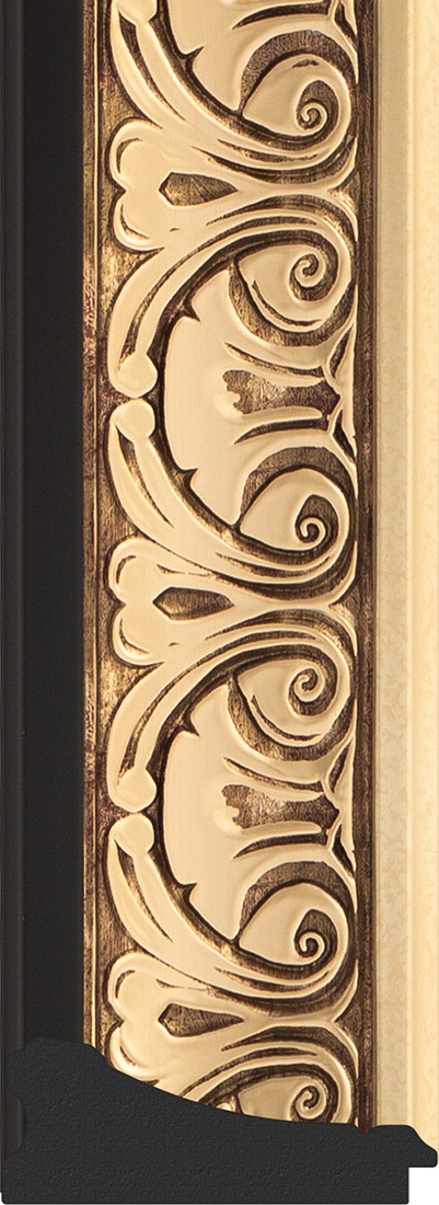 BY 4165 Зеркало с гравировкой в багетной раме - барокко золото 106 mm EVOFORM Exclusive-G - Вид №3