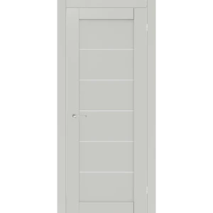 Дверь межкомнатная остеклённая Легенда-22 60х200 см ламинация Hardflex цвет серый (с замком и петлями)