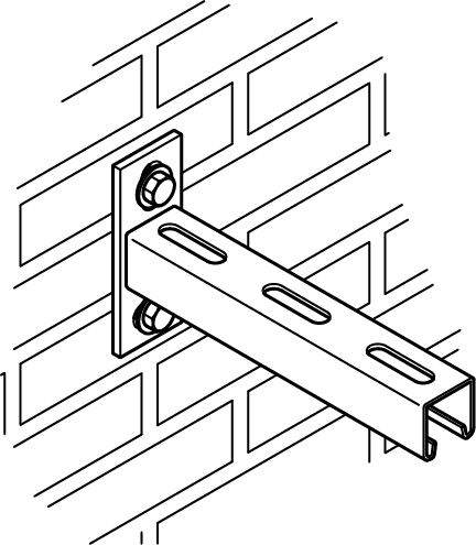 6603833 BIS RapidStrut® Консоли стеновые (BUP1000) монтаж к стене и полу walraven  - Вид №2