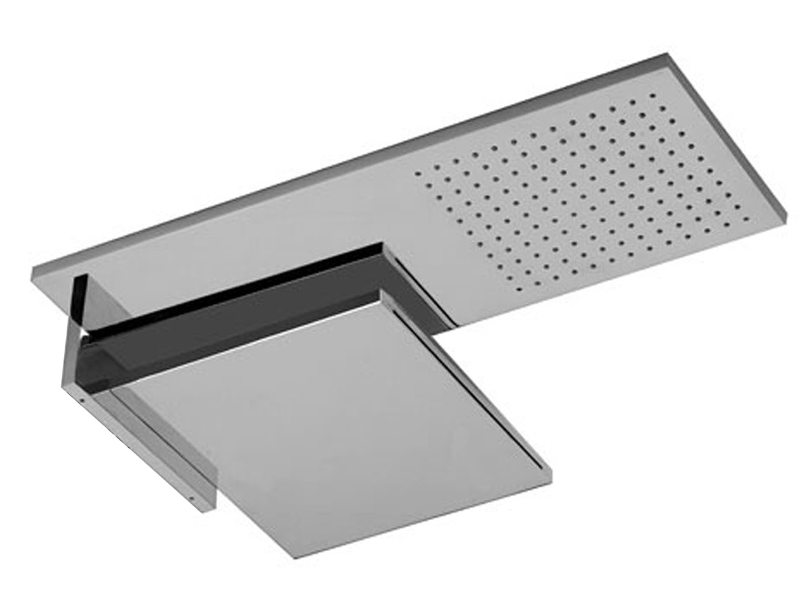 8035B+8035A  Двойной верхний душдождь Водопад Нержавеющая Сталь настенный ограничитель потока воды до 17 л/мин при 3 бар система от известкового налета впуск 1/2'' минимальный поток воды 12 л/мин N.B. Условия, необходимые для правильного функционирования: Fantini Rubinetti 