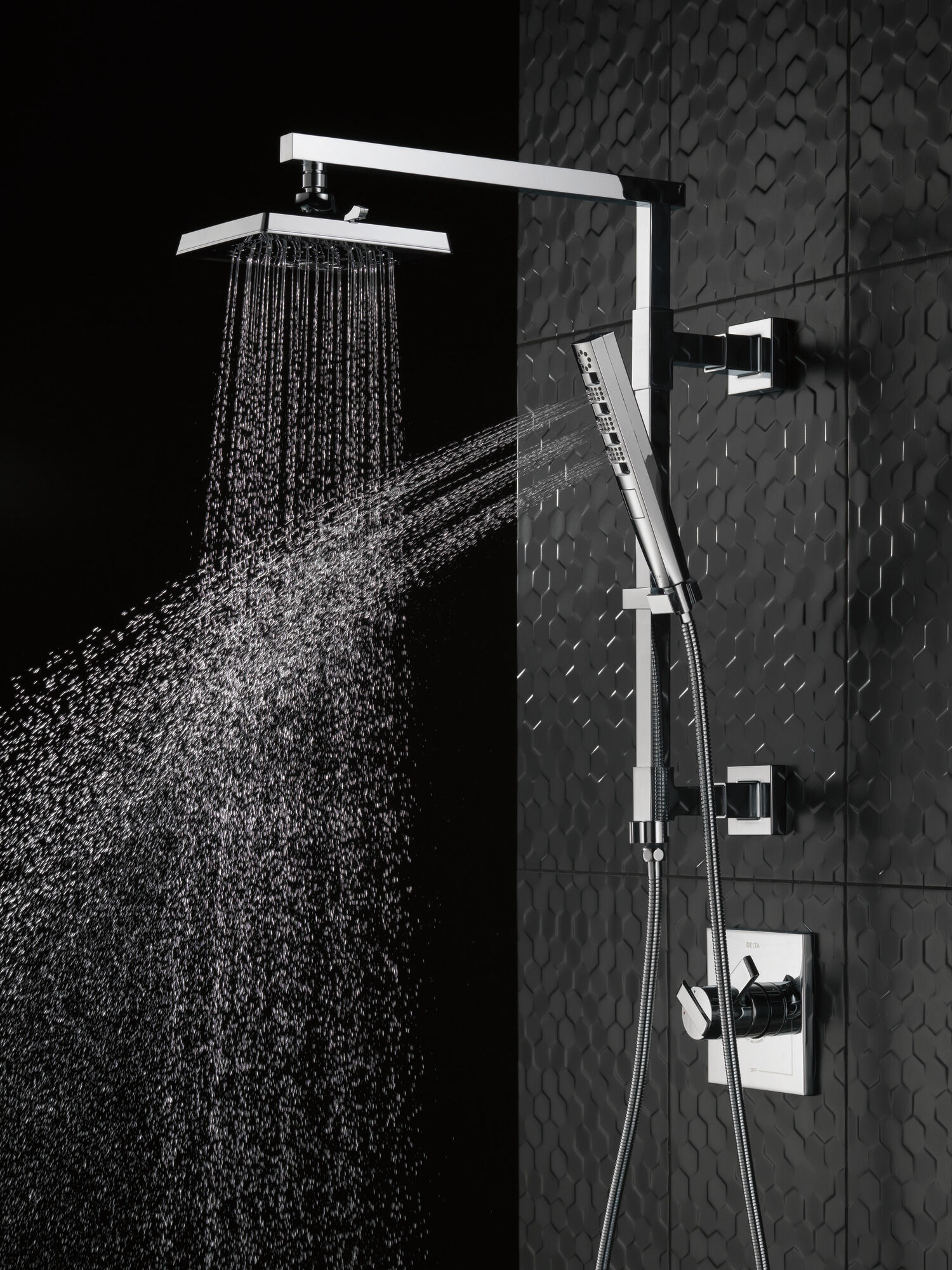58410-KS Душевая колонна угловая 18 дюймов Delta Faucet Universal Showering Черный нержавеющий  - Вид №19