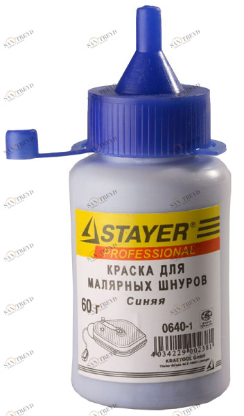 Краска для разметочных шнурков порошковая синяя 50 гр Stayer 1645