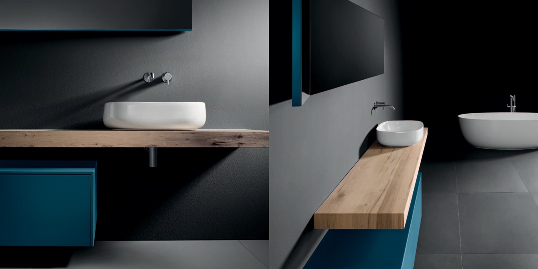 Комбинация ванной комнаты S104 в отделке SILKY 55 Ceramica/Ottanio MILLDUE SINTESI SINTESI104OTTANIO - Вид №2