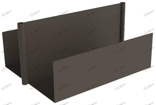 iSimar Низкий прямоугольный горшок из оцинкованной стали Esther & tonin Isi 7215 