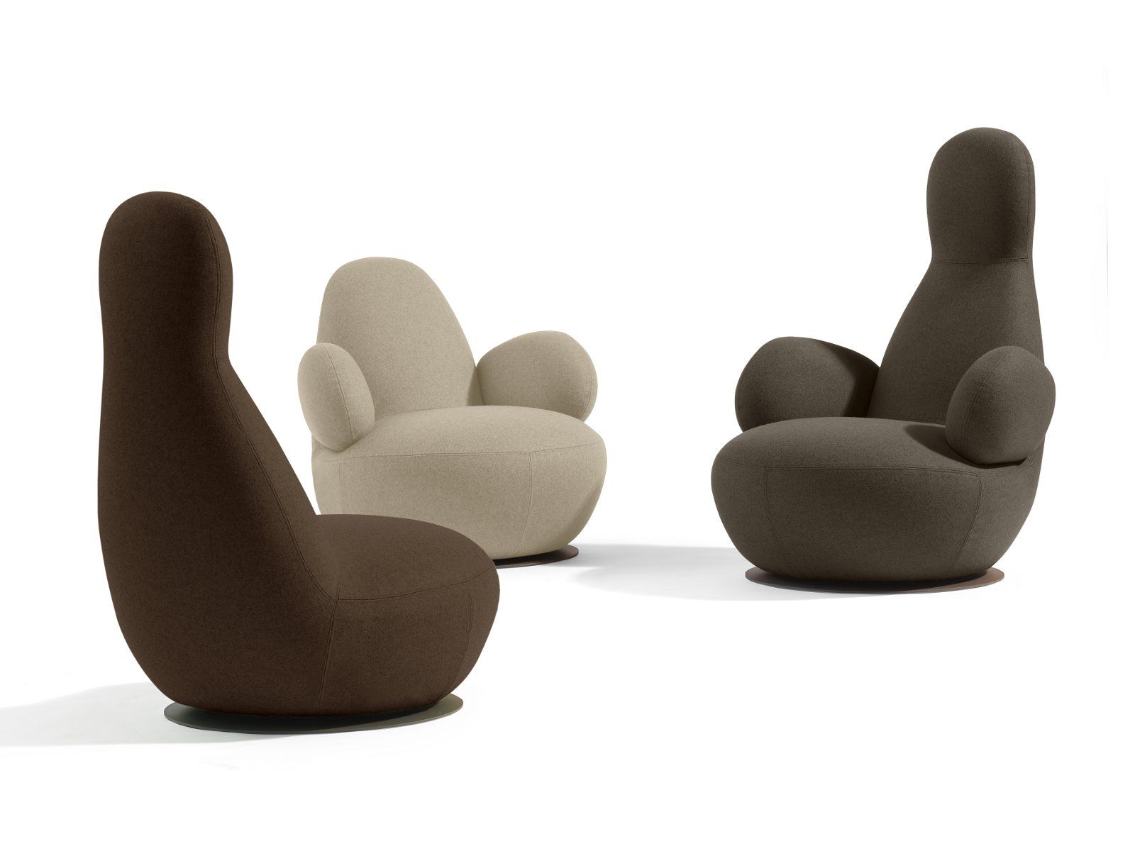 Вращающееся кресло с подлокотниками Bla Station Oppo ARCH-00067713 - Вид №6