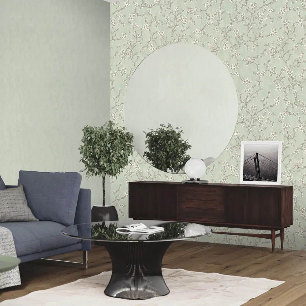 Обои флизелиновые Euro Decor Edem зеленые 1.06 м ED7165-04 84804578 STLM-2083419 - Вид №3