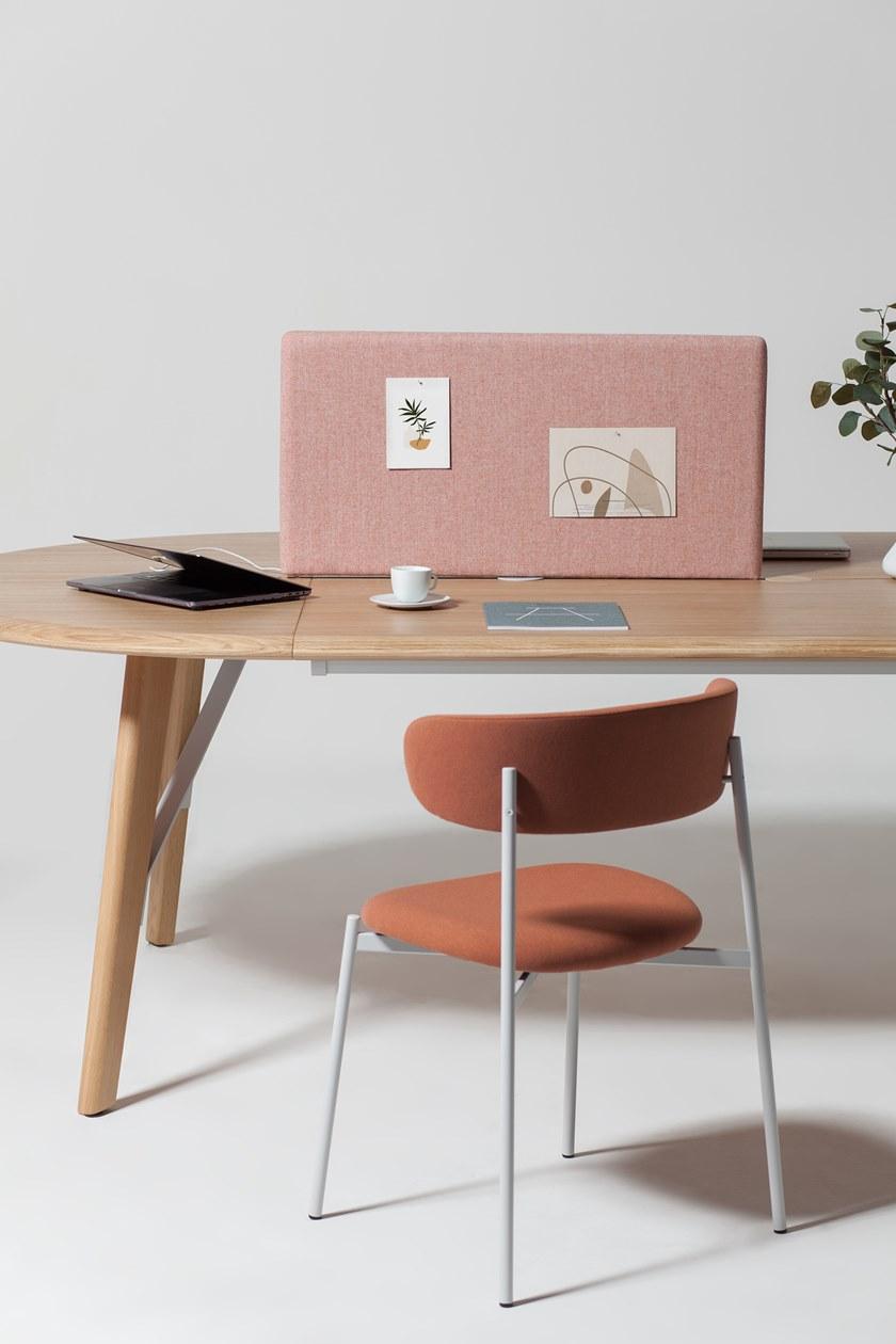 Manerba Дубовый стол с разделительными панелями и системой управления кабелями sun-id-1453016 - Вид №3