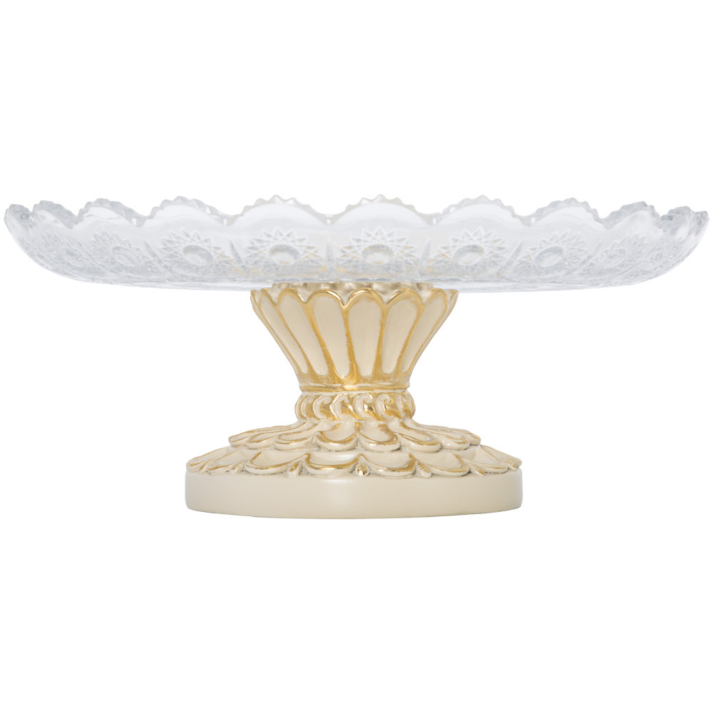 52097 BOGACHO Фруктовница-конфетница - 14 Айвори мрамор / стекло  - Вид №3
