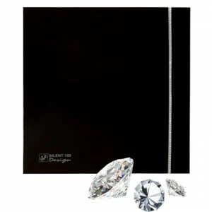 Накладной вентилятор Soler Palau SILENT-100 CZ BLACK DESIGN SWAROVSKI