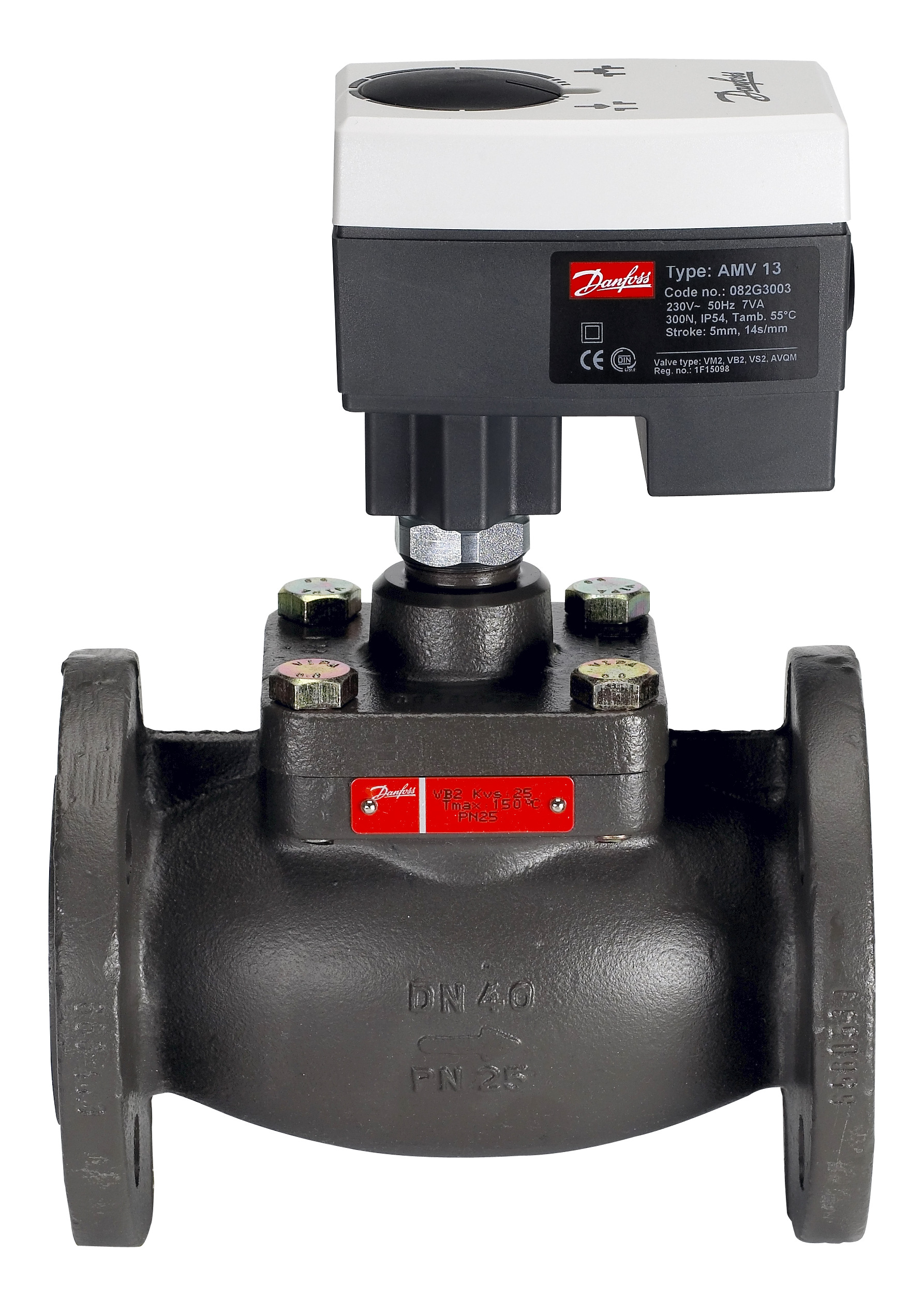 Danfoss Редукторные электроприводы с трехпозиционным управлением AMV 438 SU Эл. привод имп., 230В пер. т 082H0123  - Вид №23