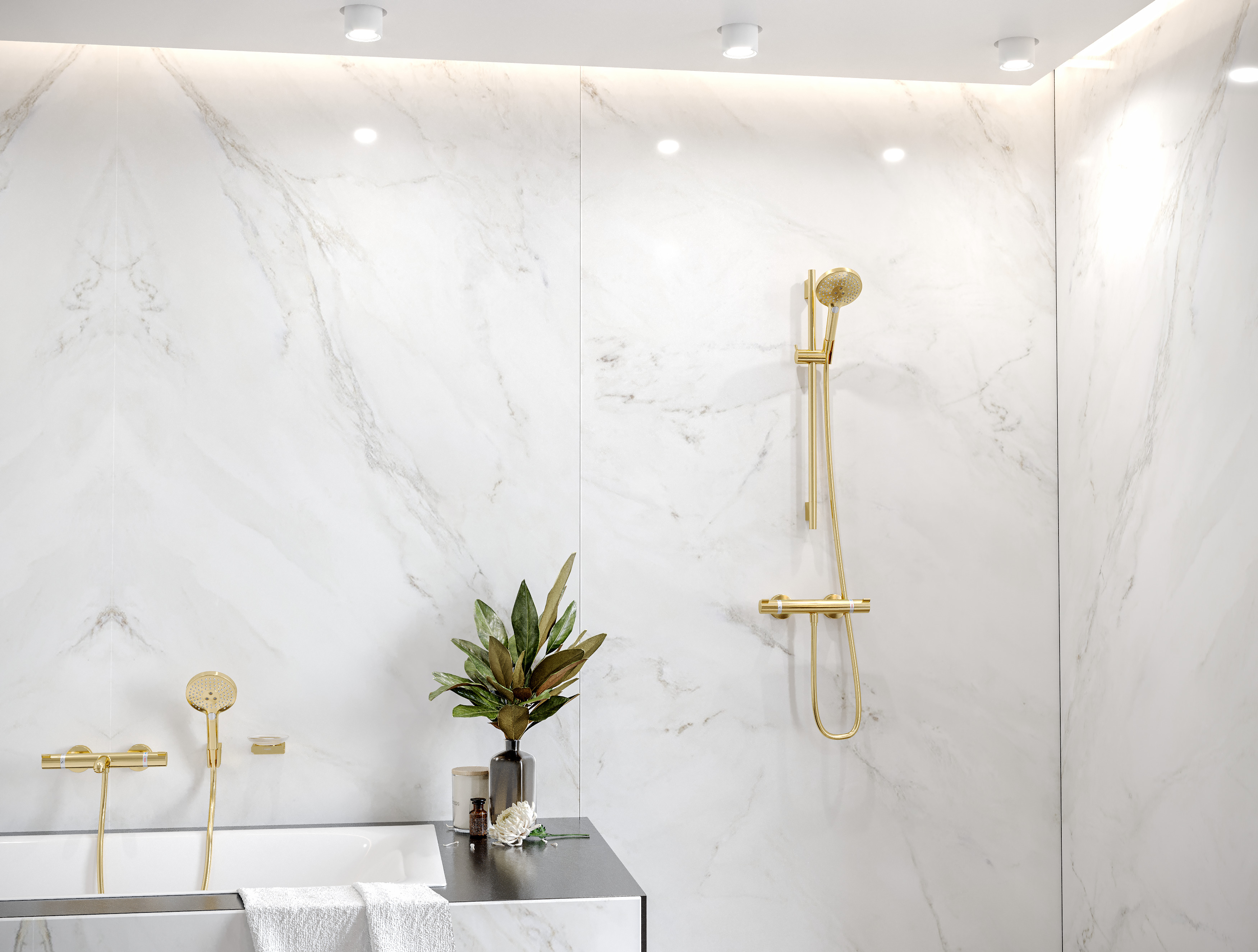 28632000 Unica Душевая штанга S Puro 65 см со шлангом Isiflex 160 см Hansgrohe  - Вид №1