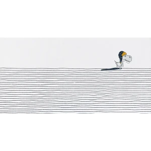 Коврик прикроватный хлопок «Сонный динозаврик» 60x120 см, цвет белый