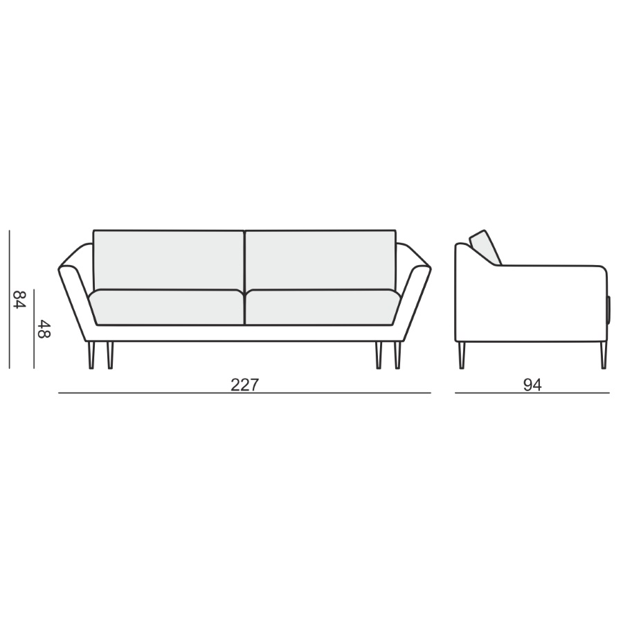 Диван Agda трехместный, бирюзовый Sits S1015 - Вид №11