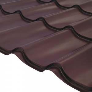 10008751 Металлочерепица 0.4 мм 1170х1180 мм RAL 8017 коричневый