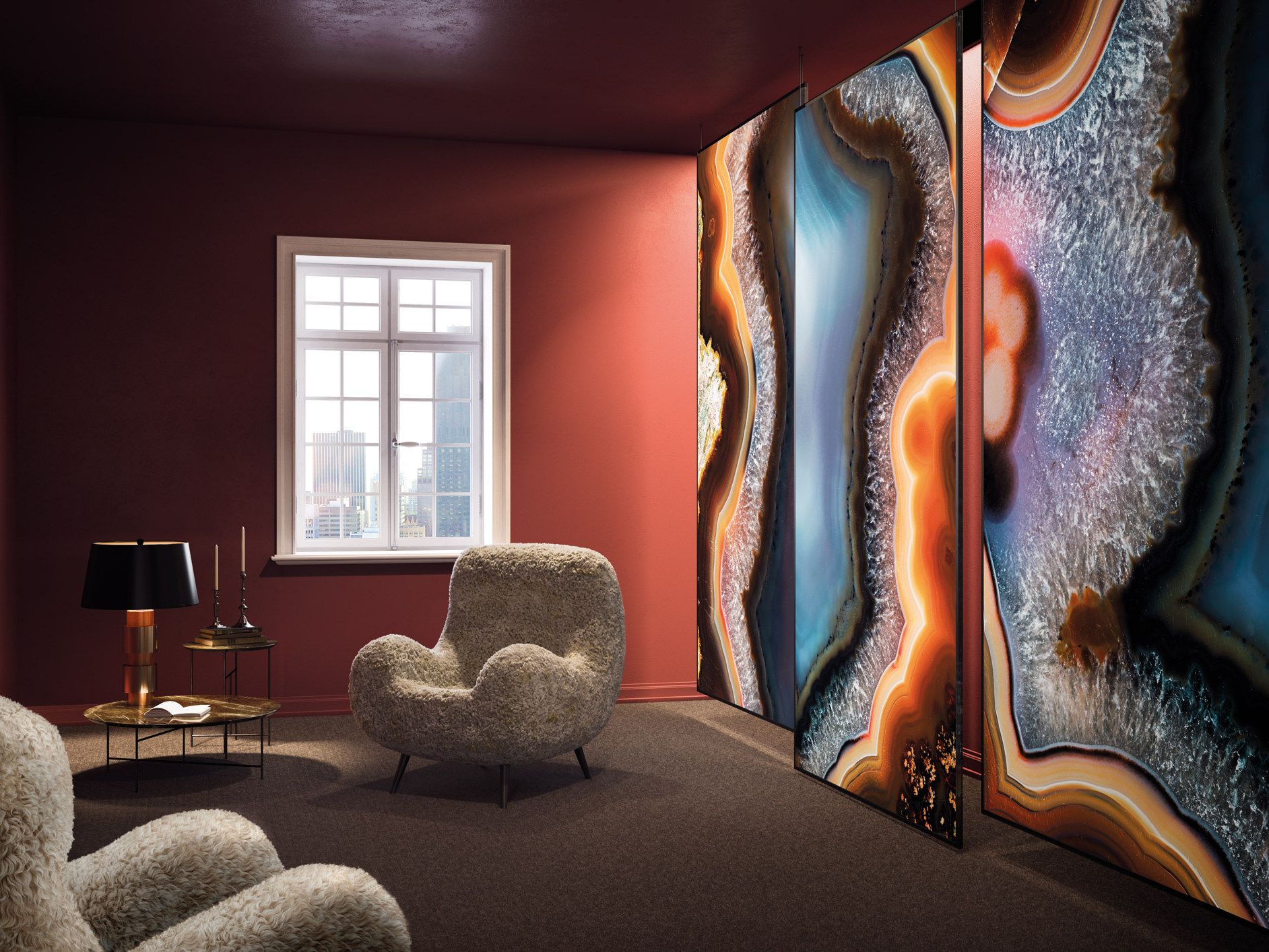 Декоративная панель из алюминия, стекла или ПММА Tecnografica драгоценные камни ARCH-00089120