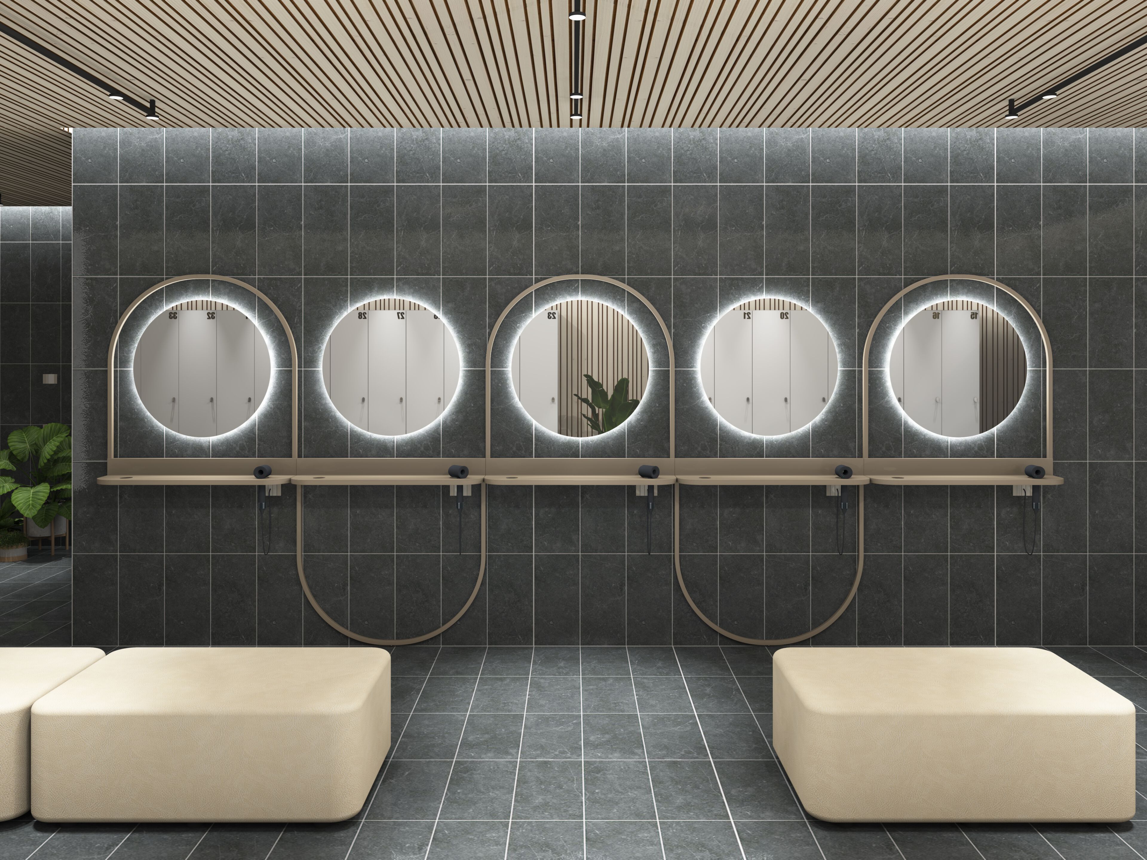 Зеркальные станции со встроенным освещением MOBILIFICIO SANGIORGI Made to fit ARCH-00022721 - Вид №1