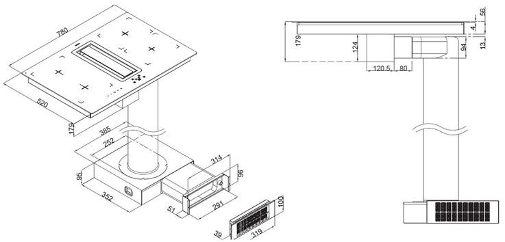 Silverline Стеклокерамическая верхняя вытяжка со встроенной подсветкой sun-id-1346355 - Вид №5