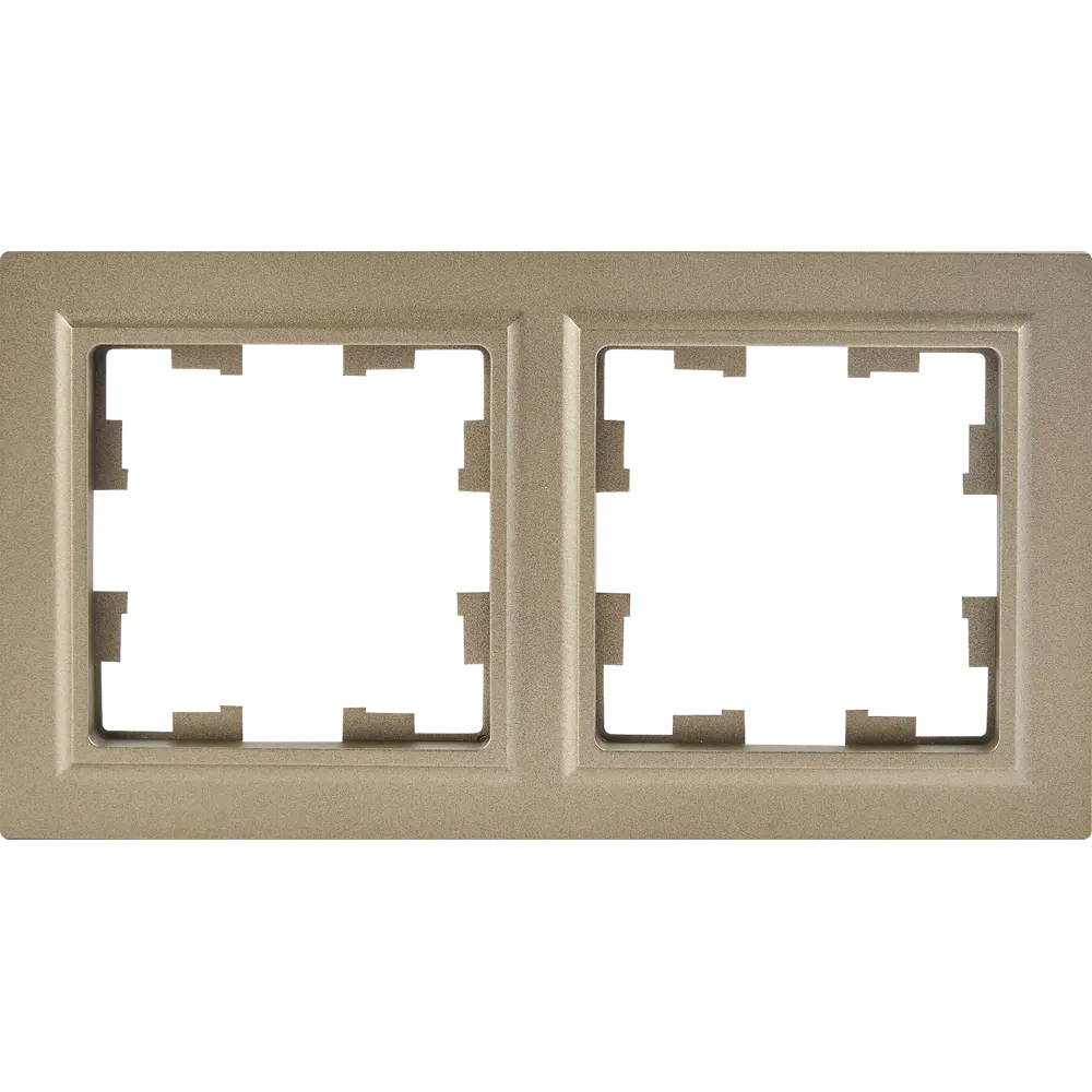 Рамка IEK Brite-2 для розеток и выключателей в элегантном цвете шампань 87761362 STLM-1106212