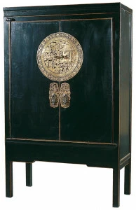 Шкаф распашной двухдверный черный "Гуй" ДОМАШНЯЯ ОБСТАНОВКА  017308 Черный