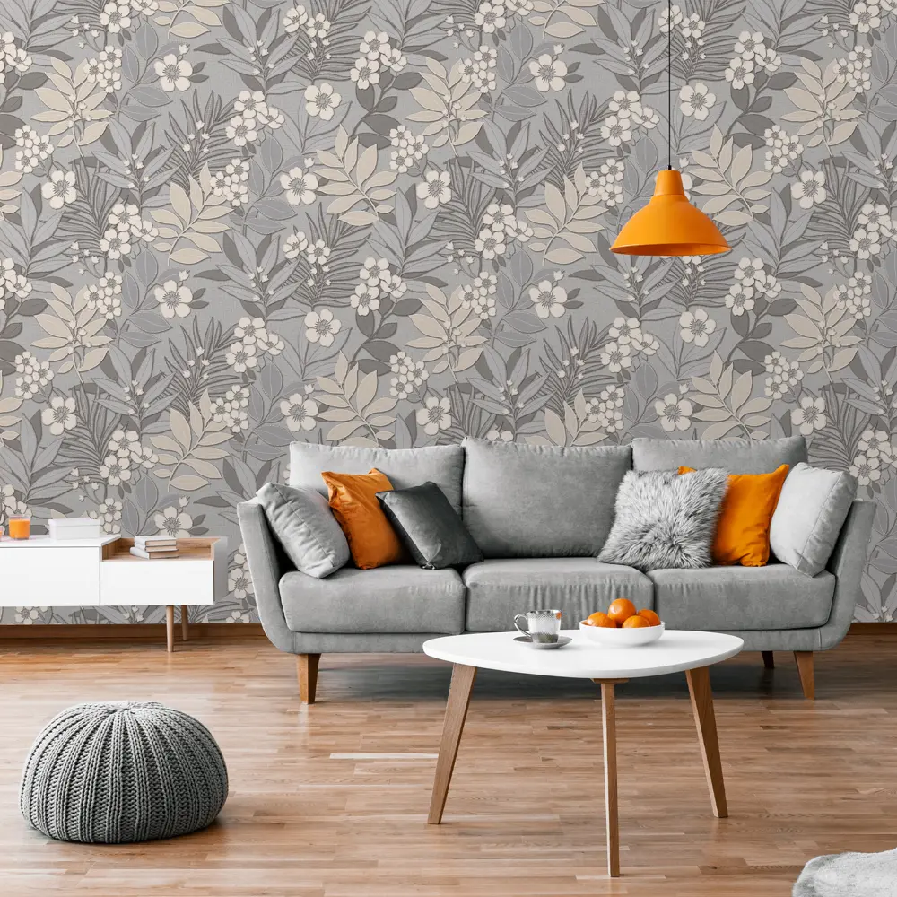 Обои флизелиновые Euro Decor Mia серые 1.06 м 6009-11 83684894 STLM-2151959 - Вид №2