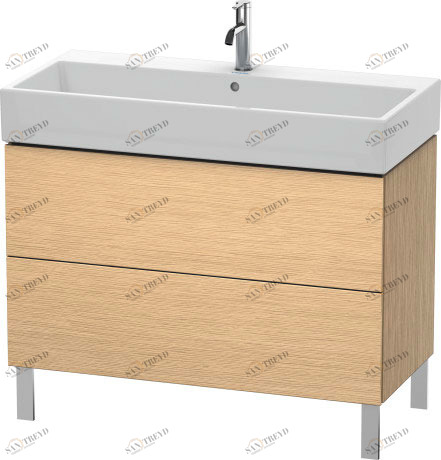 LC677801212 L-Cube Тумбочка напольная Дуб брашированный, натуральный шпон Duravit