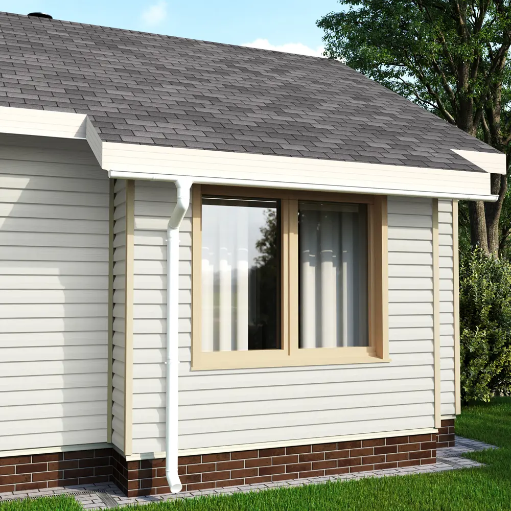 Сайдинг ПВХ брус 2700х203 мм белый, 0.548 м2 FINEBER STLM-2177779 - Вид №2