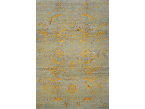 Прямоугольный ковер из шерсти и шелка