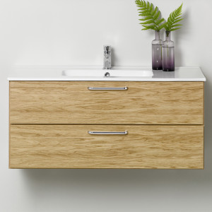 20071226 Afton Шкаф Для Умывальника 1000 Ek, Мягкое Закрытие Westerbergs Дубовый