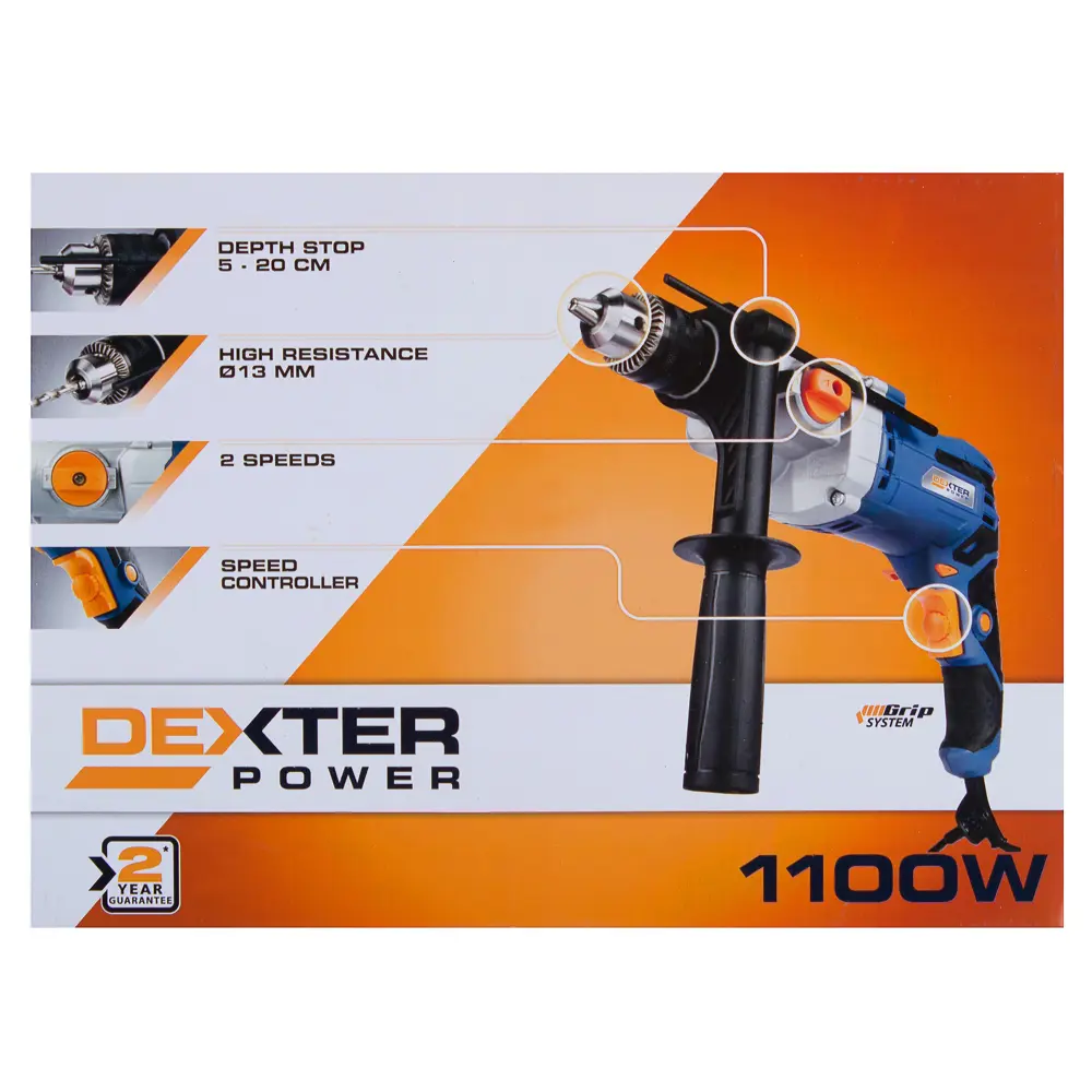 Дрель ударная Dexter Power PC1100DID, 1100 Вт 18056862 STLM-2167588  - Вид №5